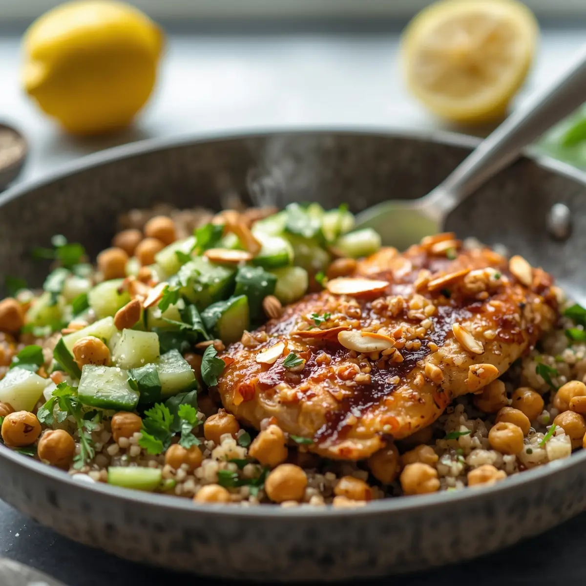 Cooking instructions for spring quinoa salad