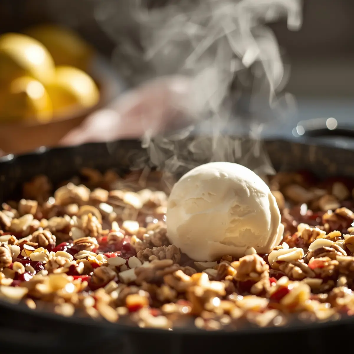 Cooking instructions for spring rhubarb crisp
