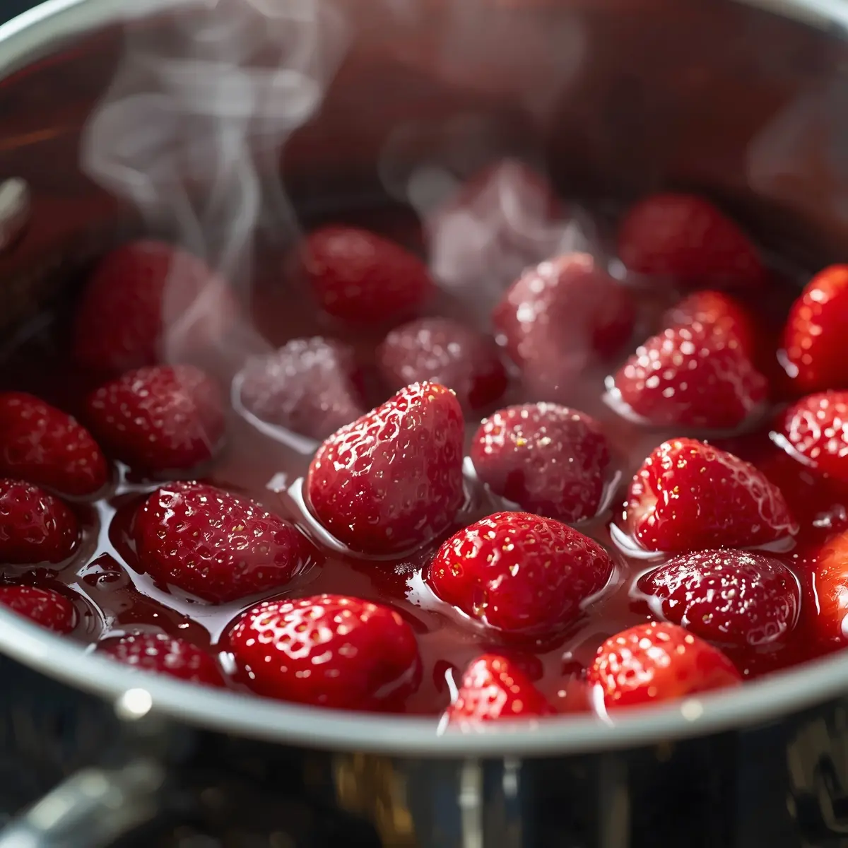 Cooking instructions for strawberry jam