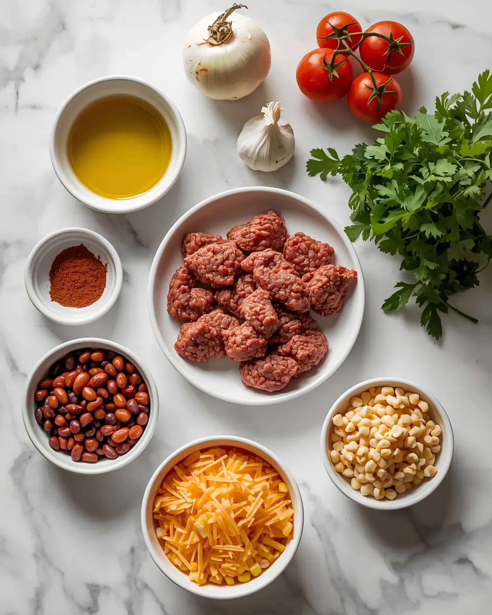 Ingredients for taco soup