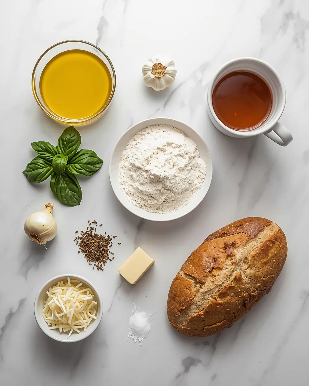 Ingredients for tomato basil soup