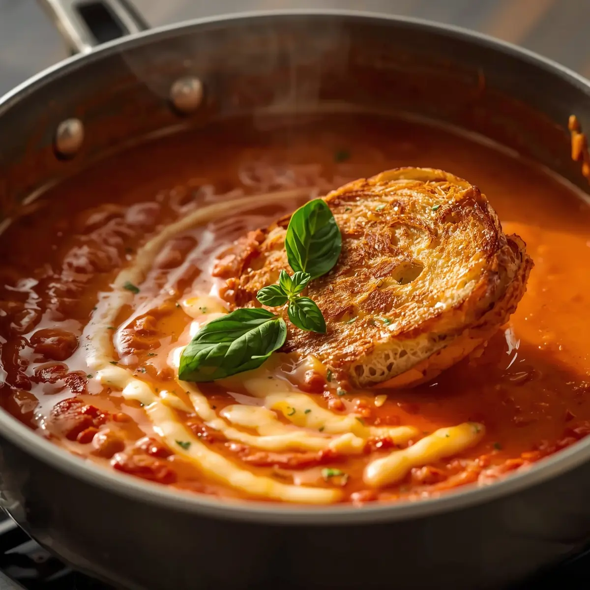 Cooking instructions for tomato basil soup