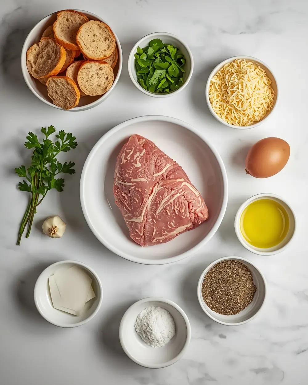 Ingredients for turkey meatballs