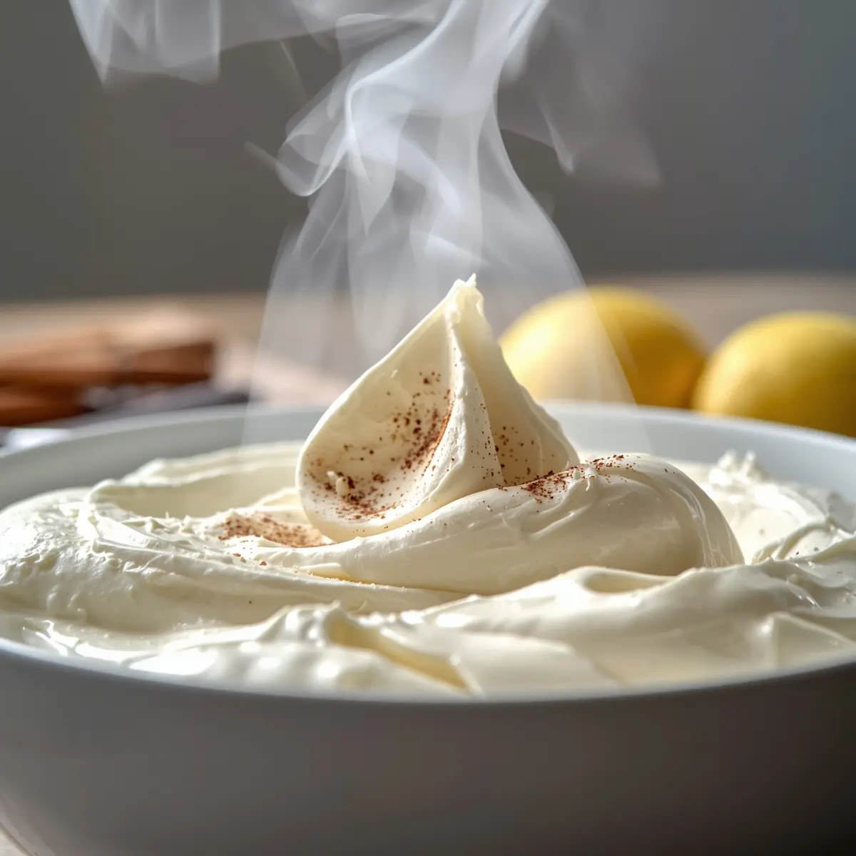Cooking instructions for whipped cream frosting