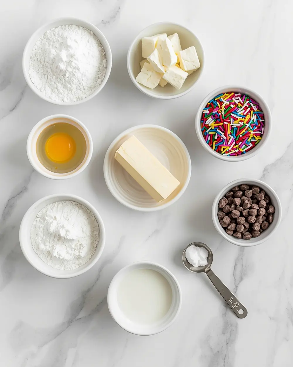 Ingredients for 4th july sugar cookie bars