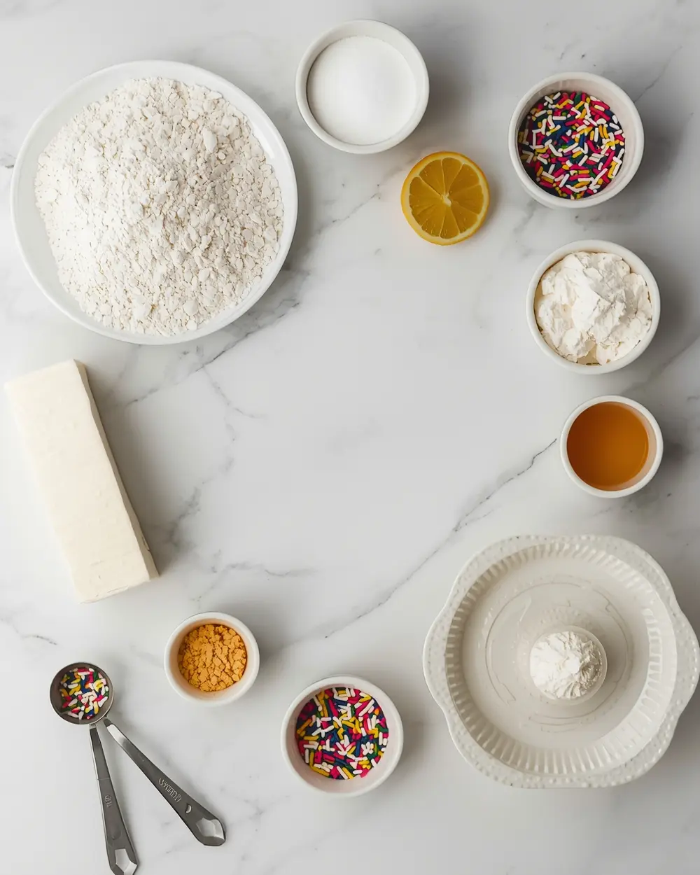 Ingredients for 4th july sugar cookie bars