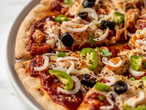 BBQ chicken pizza