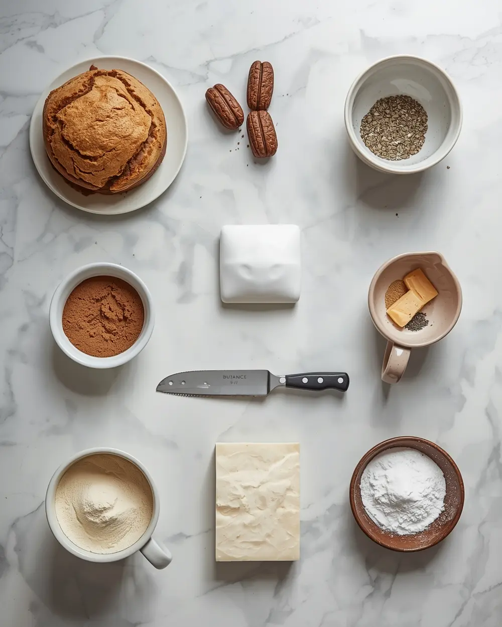 Ingredients for Easter marble cake