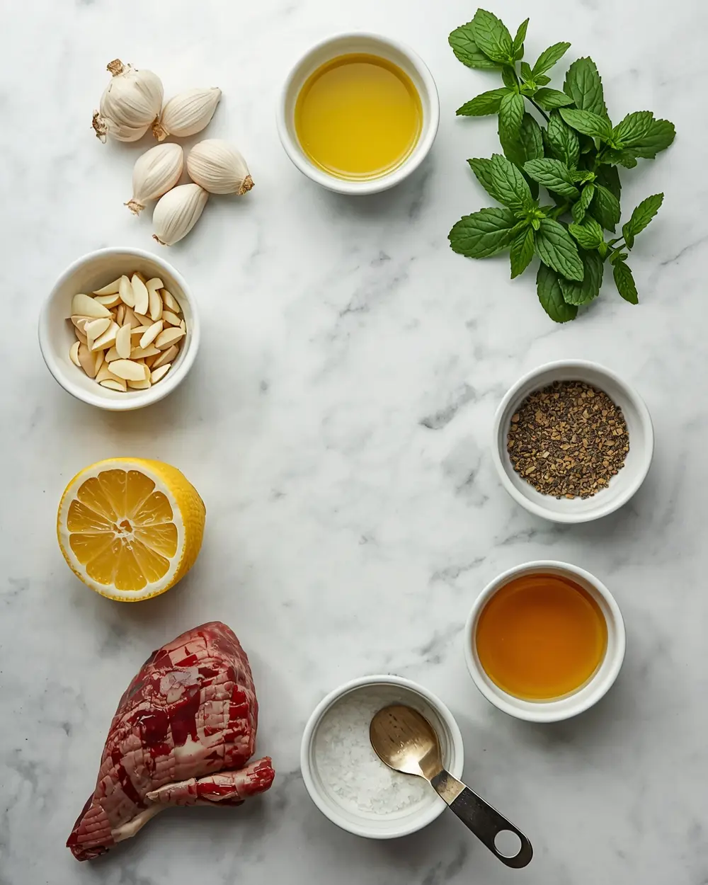Ingredients for Easter roasted lamb shoulder