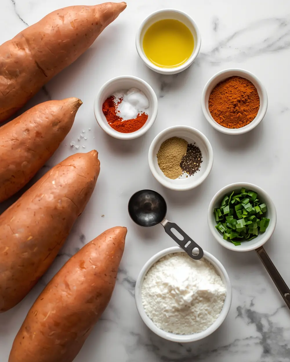 Ingredients for air fryer sweet potato fries