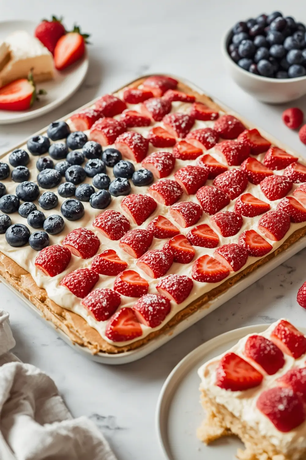american flag sheet cake