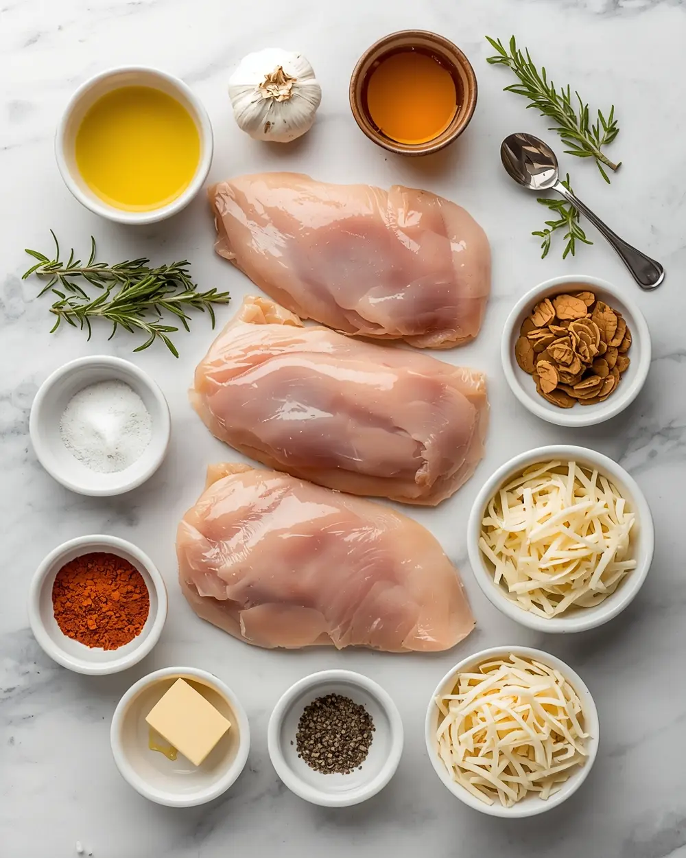 Ingredients for baked chicken breast