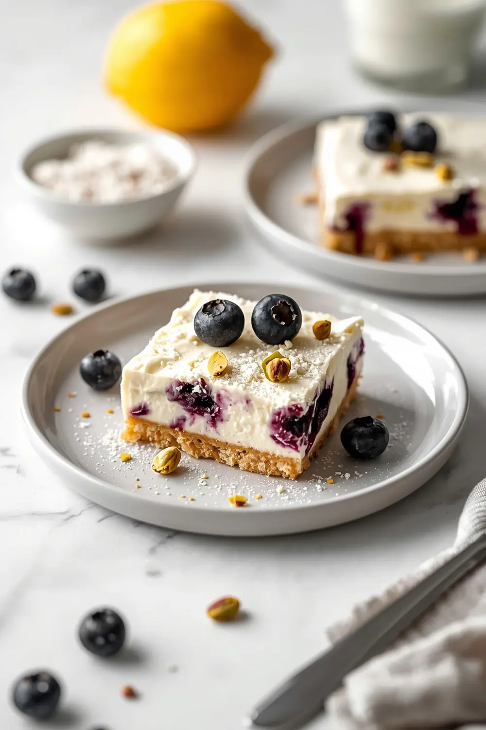 blueberry cheesecake bars no bake