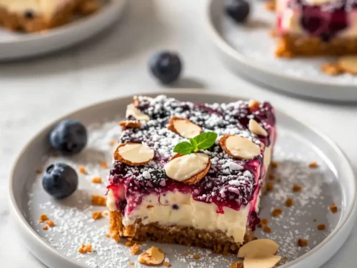 blueberry cheesecake bars no bake
