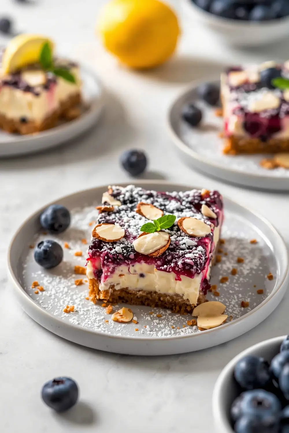 blueberry cheesecake bars no bake