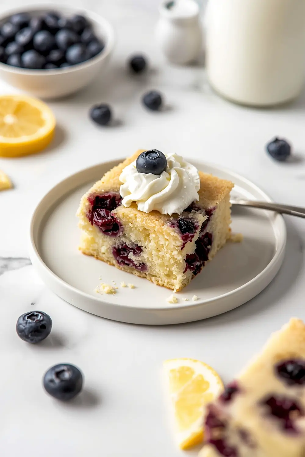 blueberry lemon poke cake