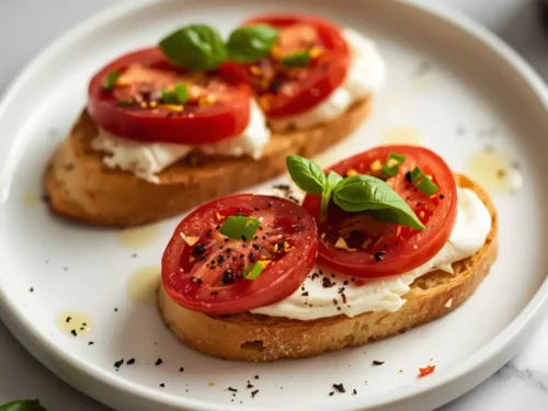 bruschetta heirloom tomato basil