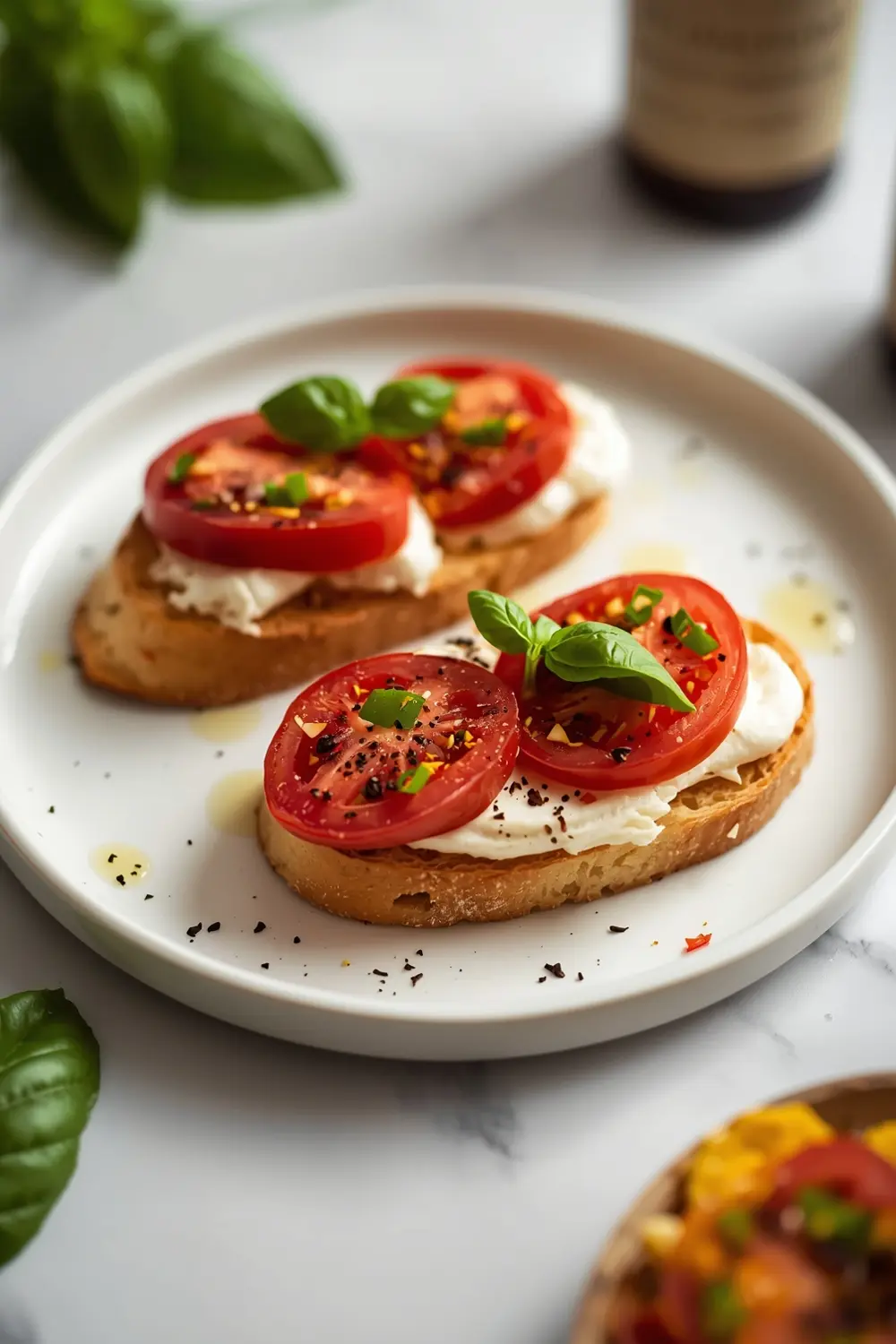 bruschetta heirloom tomato basil