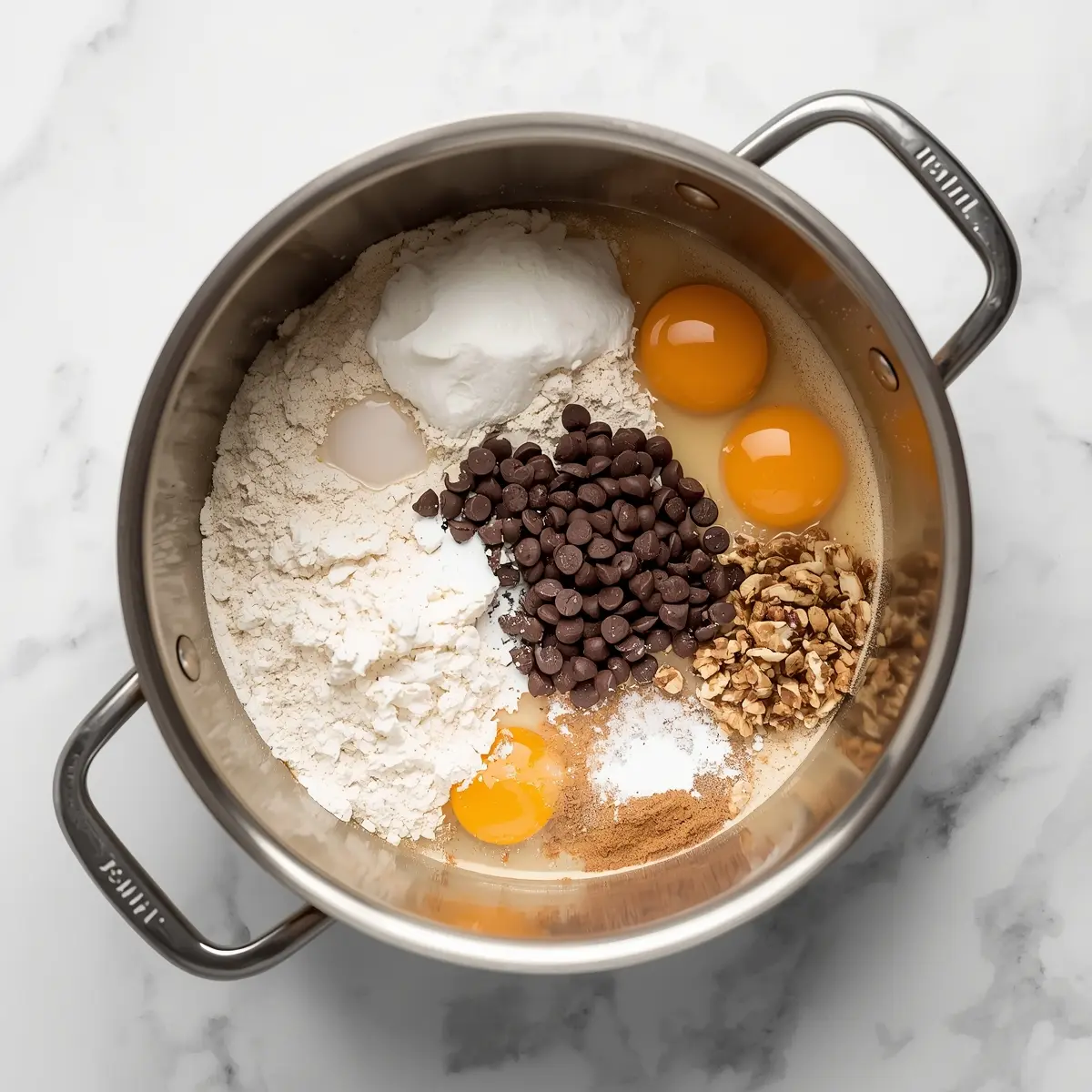 Cooking instructions for chocolate chip banana bread