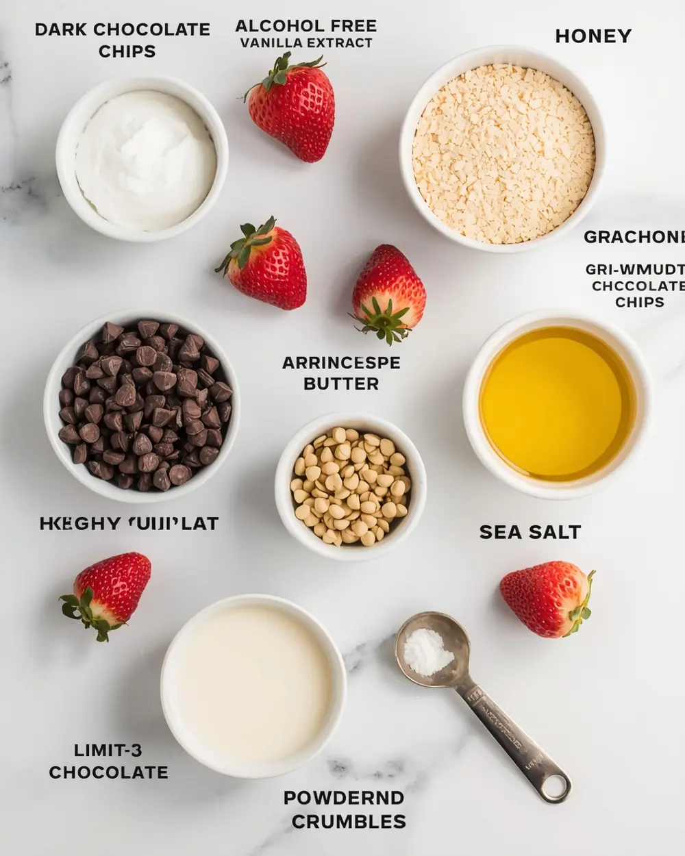 Ingredients for chocolate covered strawberries patriotic