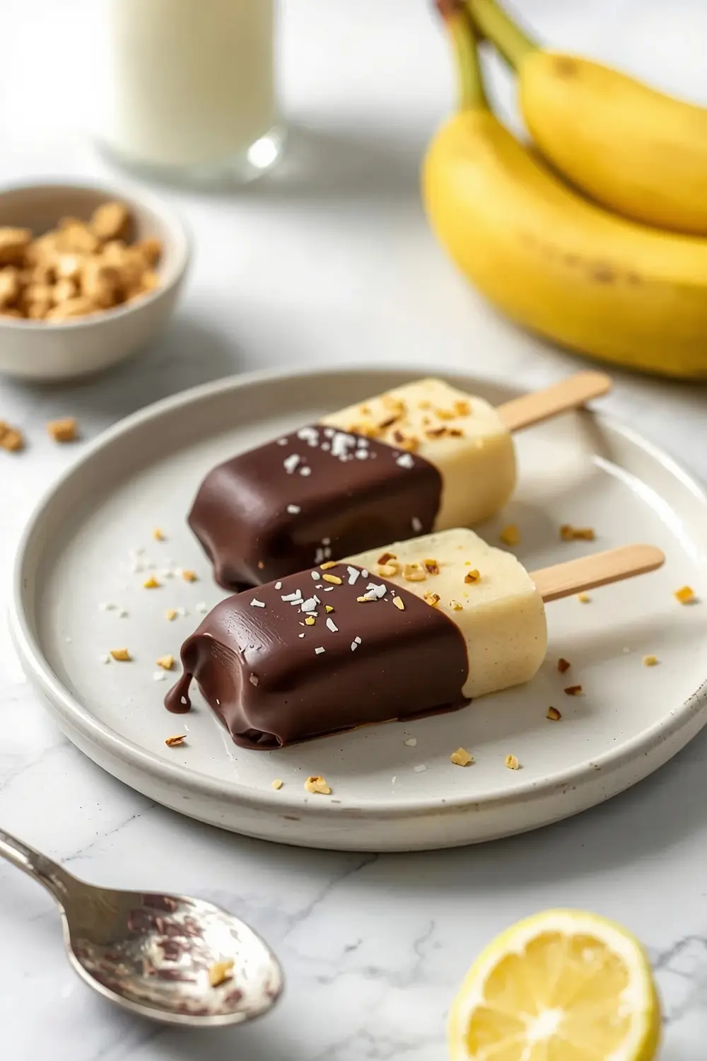 chocolate dipped banana pops