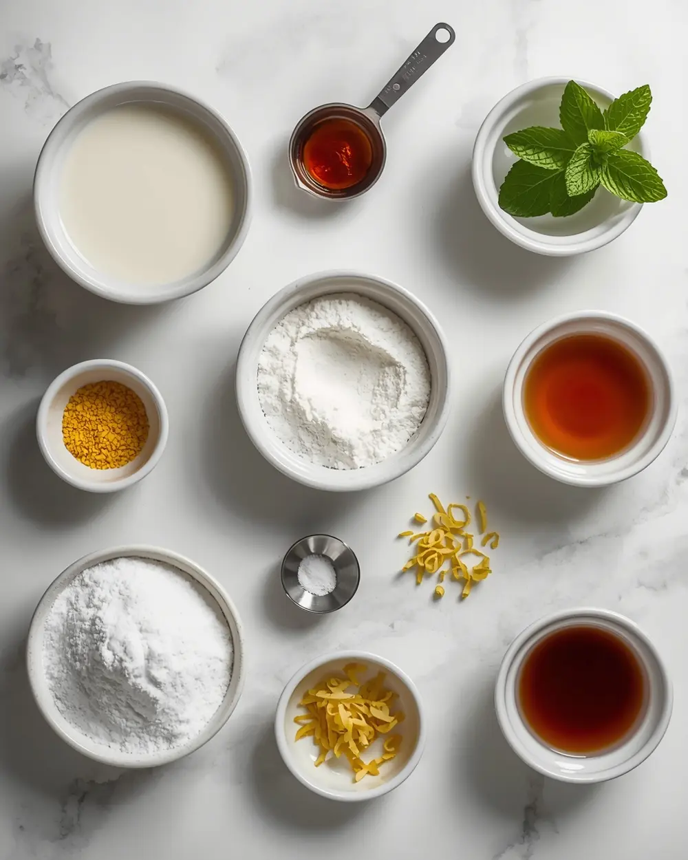 Ingredients for classic summer panna cotta