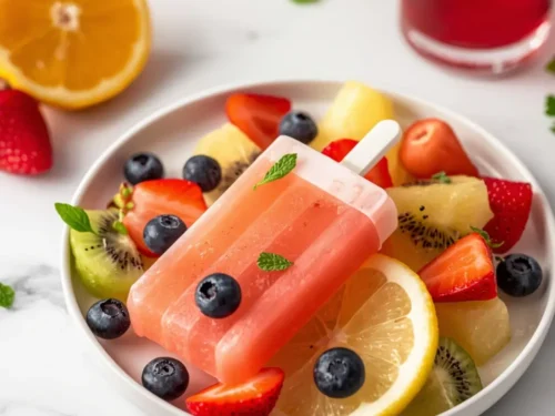 colorful frozen fruit punch pops