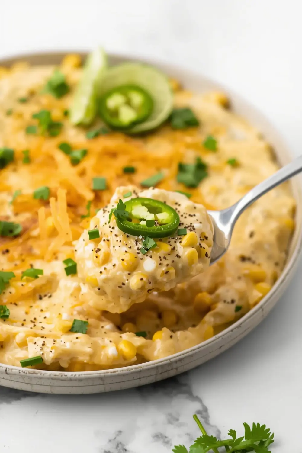 creamy corn dip jalapeño