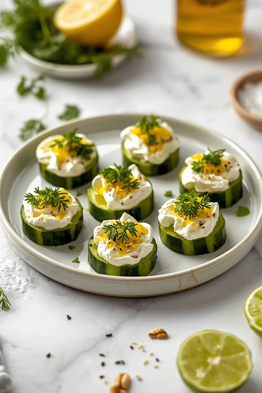 cucumber dill cream cheese bites