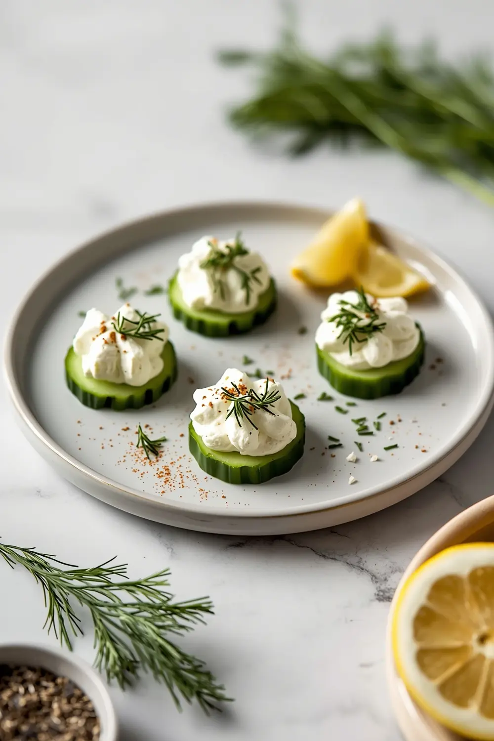 cucumber dill cream cheese bites
