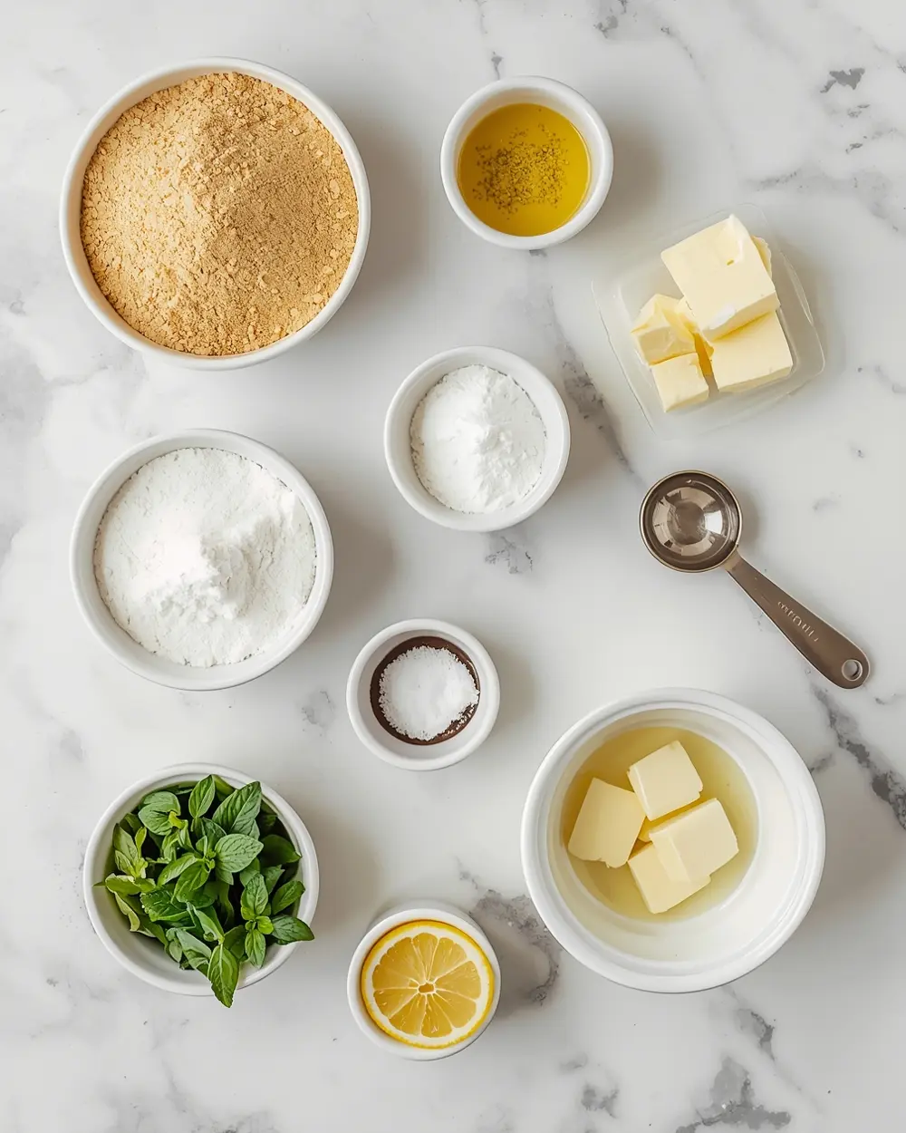Ingredients for easy frozen lemonade bars