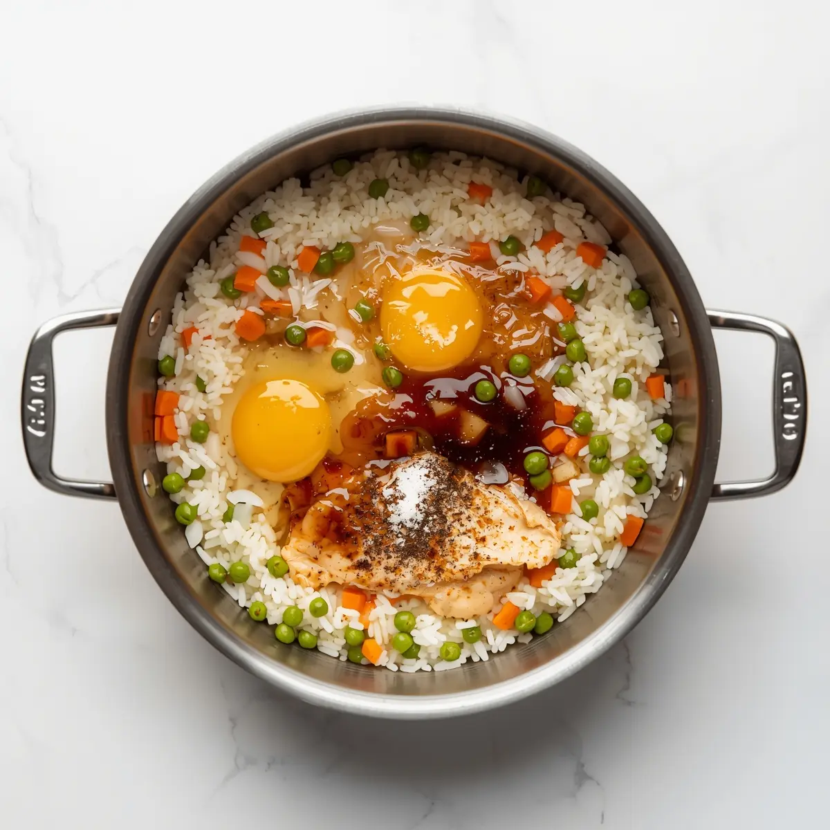 Cooking instructions for egg fried rice