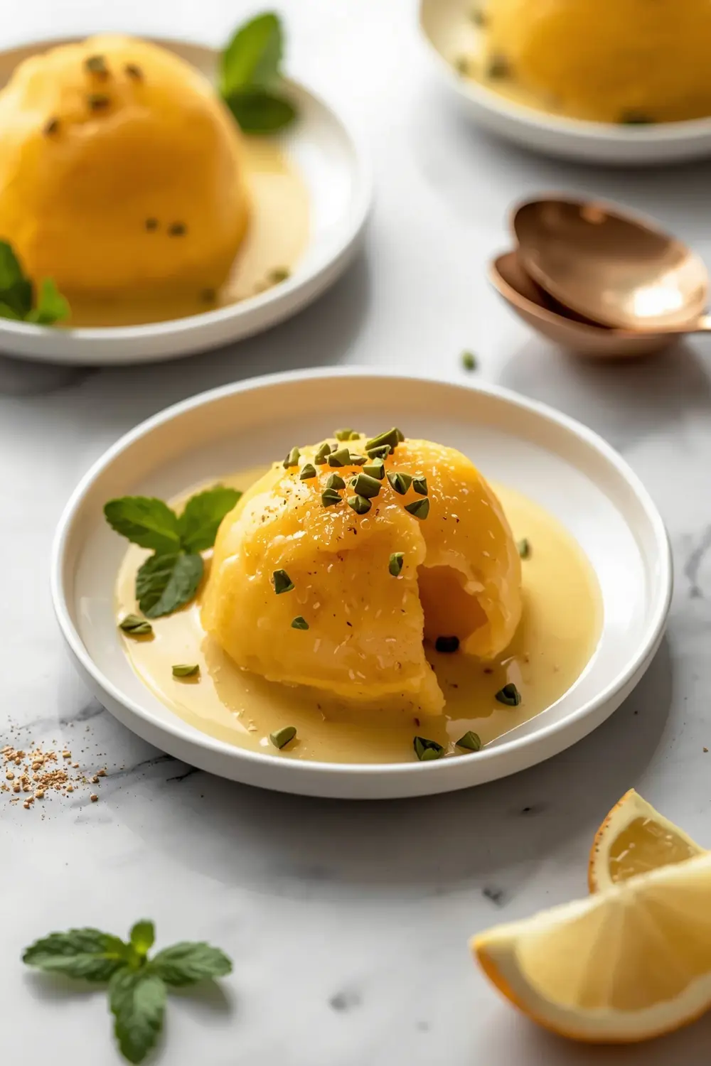 fresh mango sorbet summer