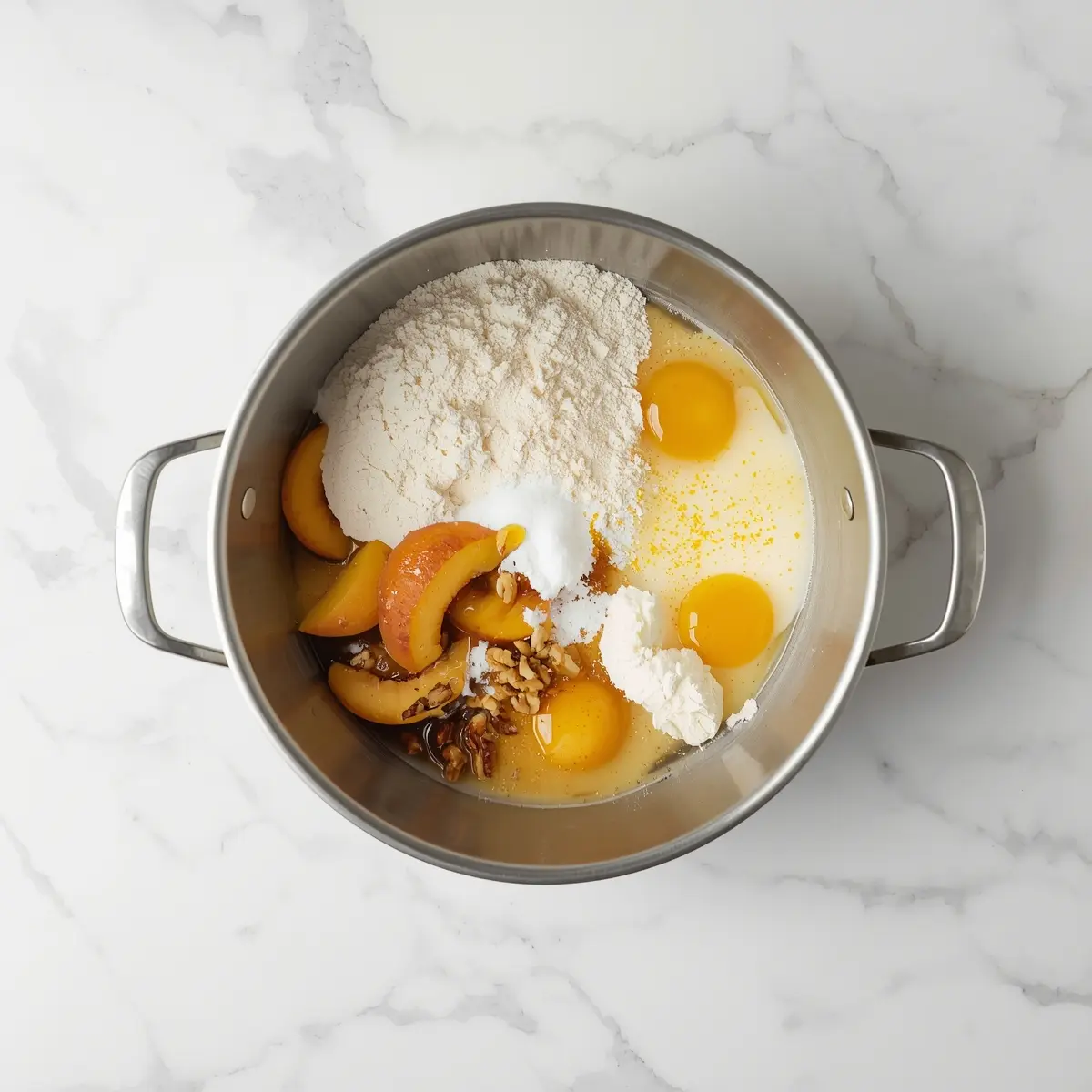 Cooking instructions for fresh peach pound cake