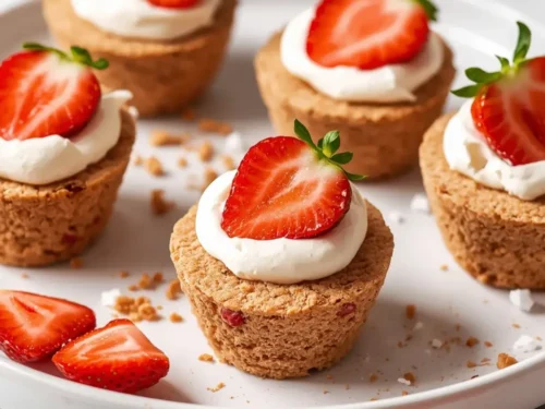 frozen strawberry cheesecake bites