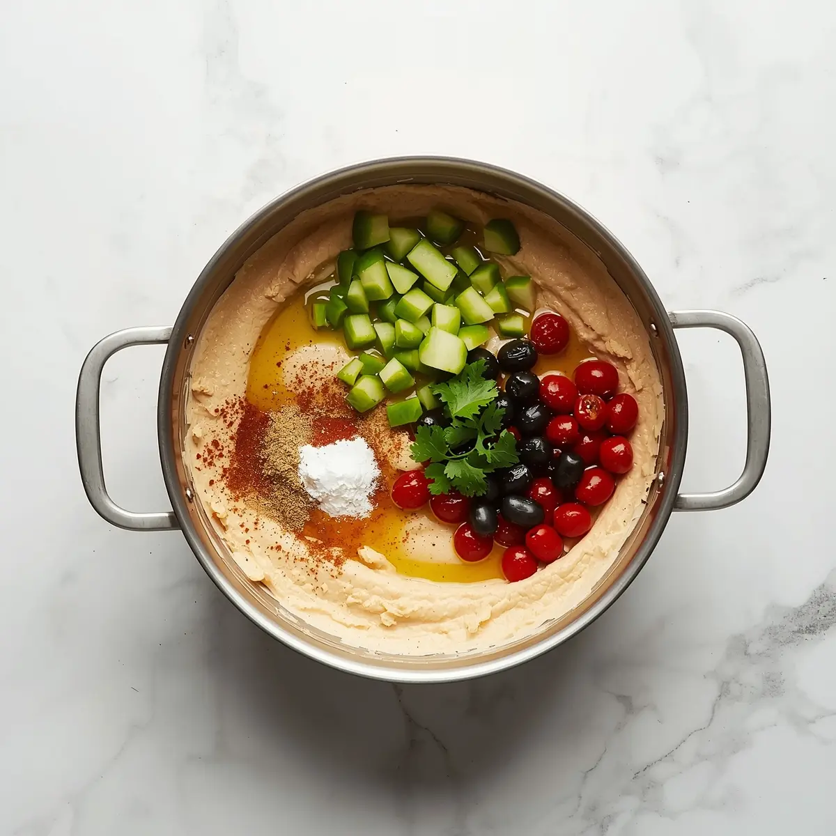 Cooking instructions for homemade hummus entertaining platter