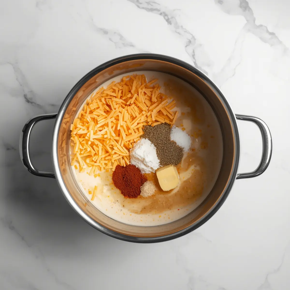 Cooking instructions for homemade queso from scratch