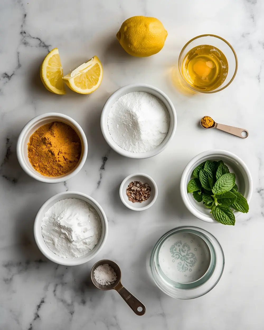 Ingredients for lemon posset elegant dessert