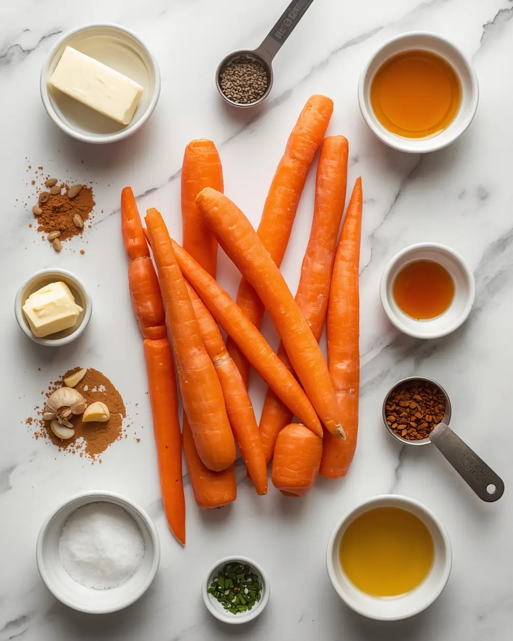 Ingredients for maple glazed carrots