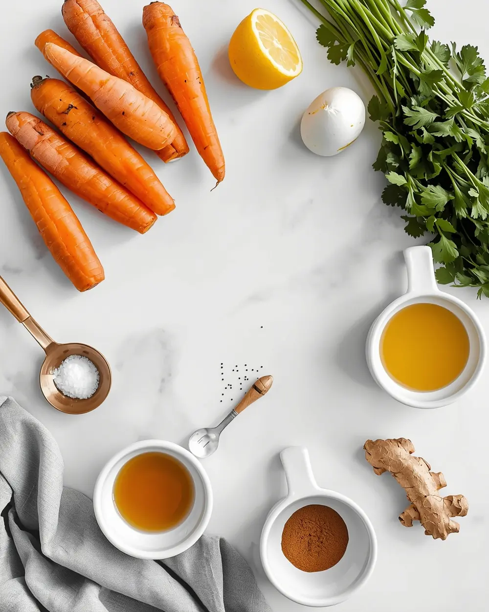 Ingredients for maple glazed carrots