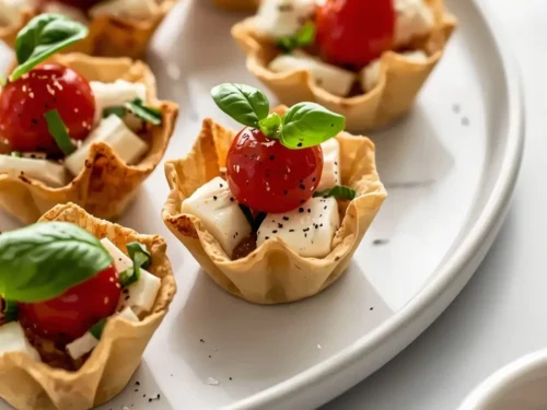 mini caprese cups elegant