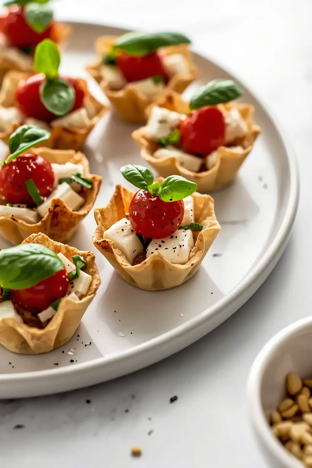 mini caprese cups elegant