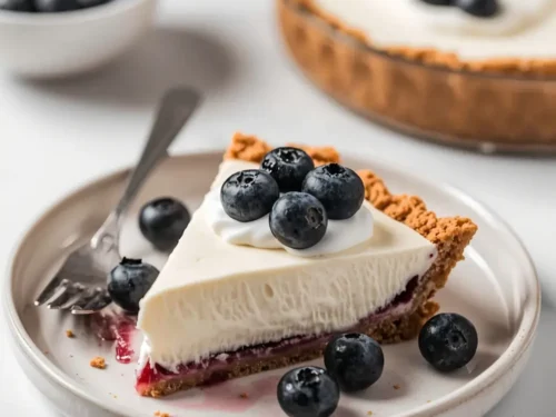 no bake blueberry cream pie