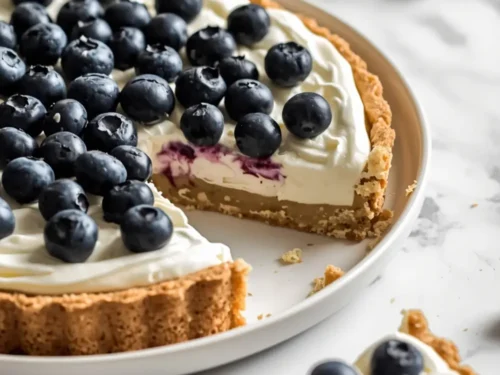 no bake blueberry lemon tart