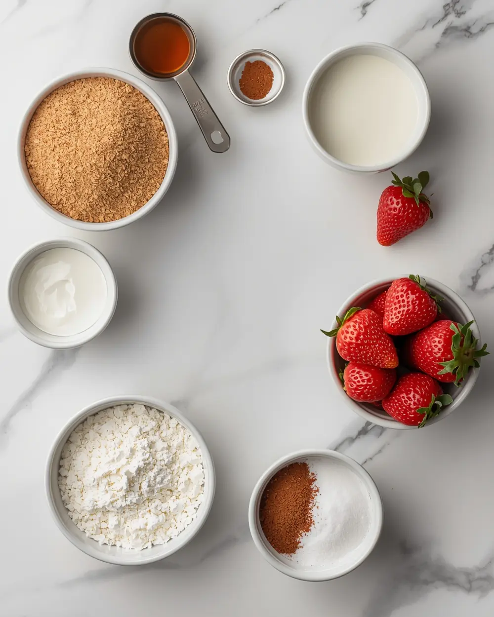 Ingredients for no bake cheesecake