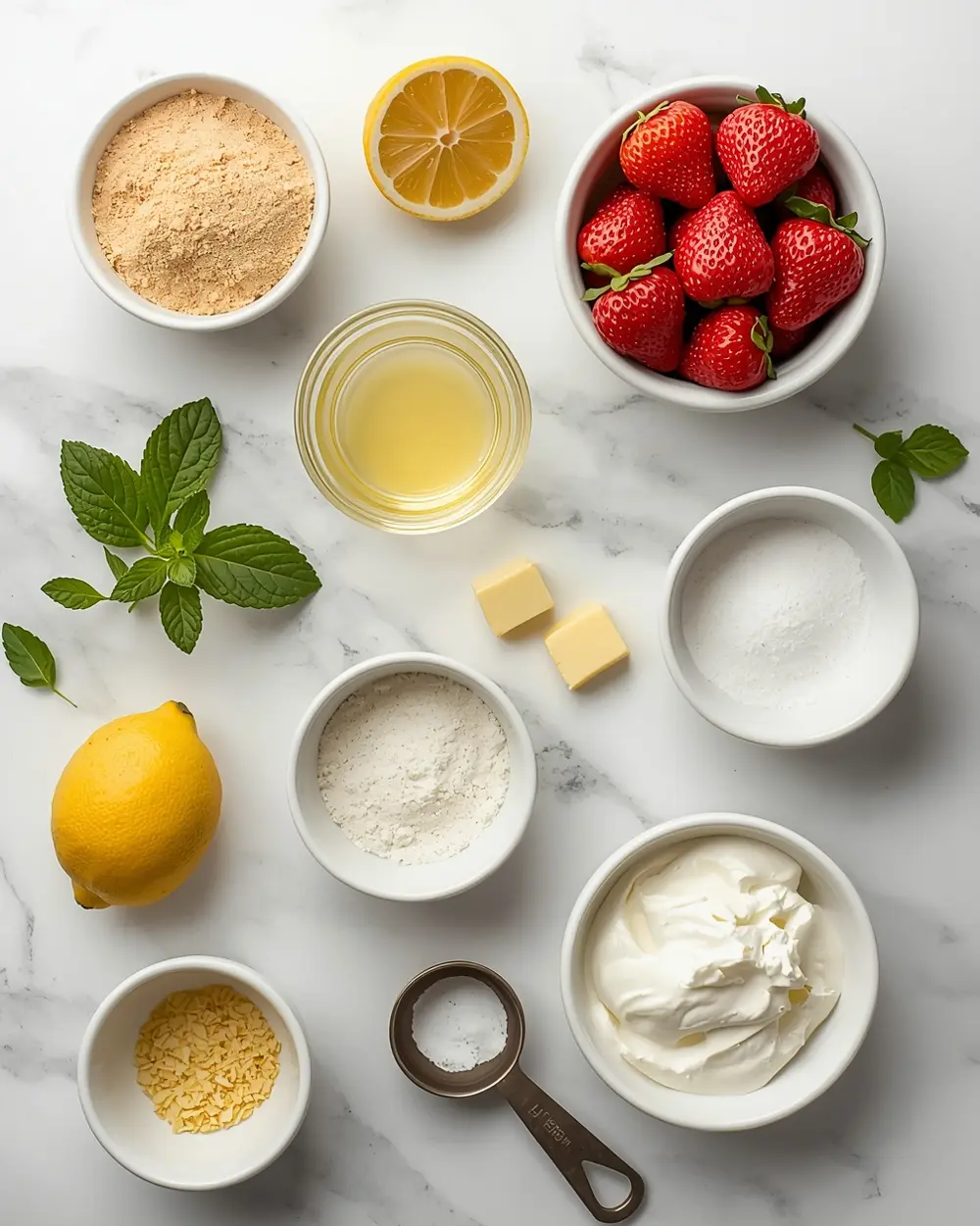 Ingredients for no bake lemon icebox cake