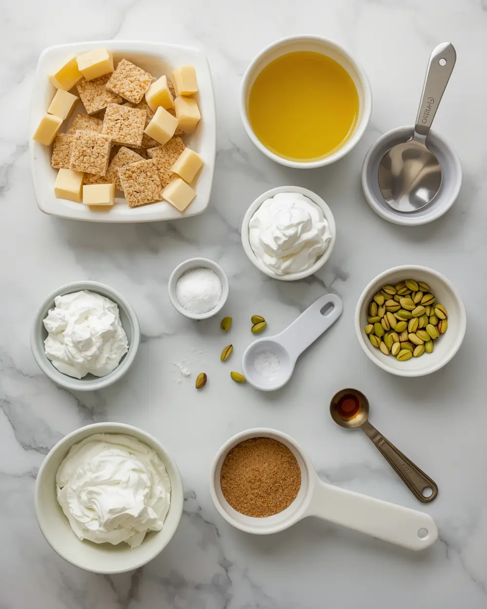 Ingredients for no bake lemon icebox cake