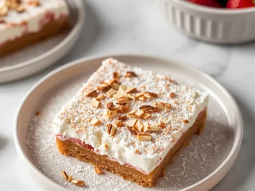 no bake strawberry cream bars