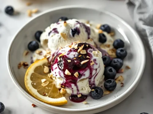 no churn blueberry swirl ice cream