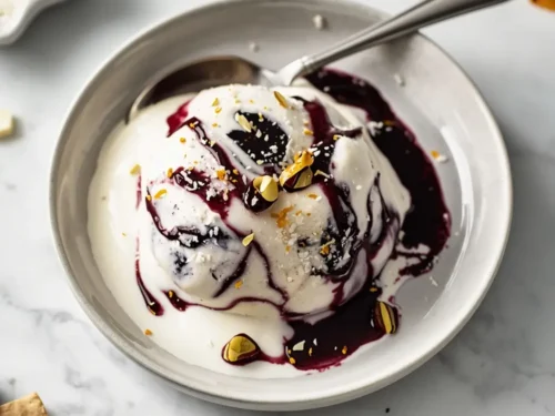 no churn blueberry swirl ice cream